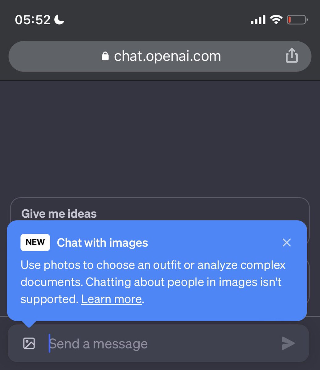 GM!! ChatGTP plus now accepts and interprets images