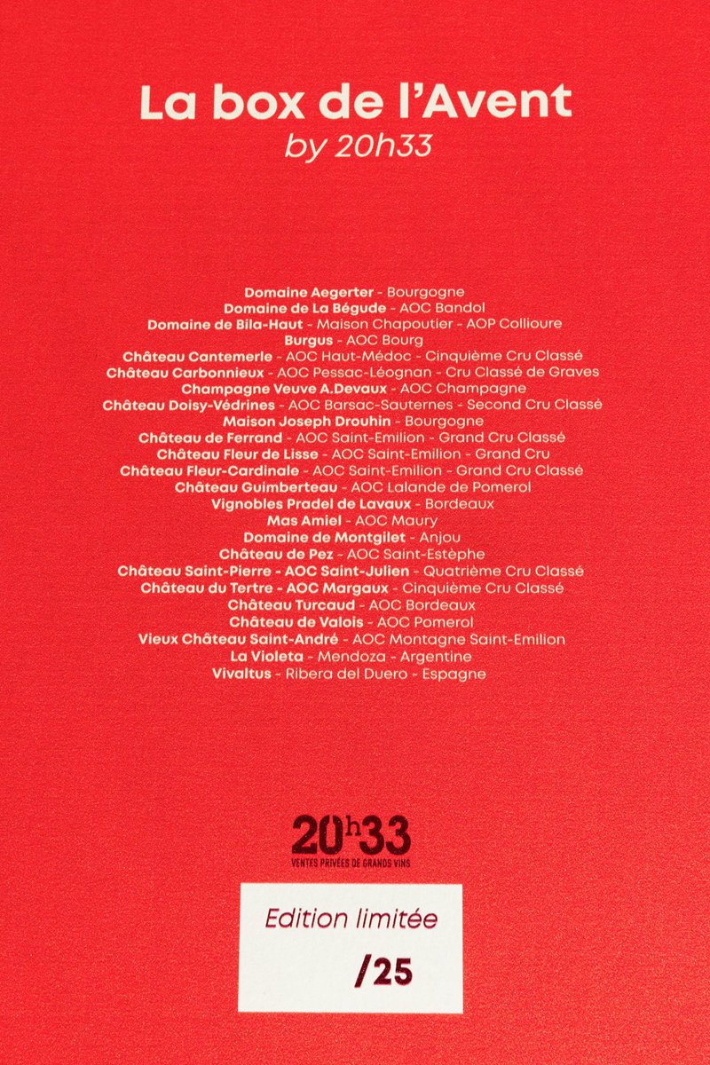 Et voici les 24 priorités partenaires de notre Box de l’Avent 🥰

#boxdelavent #wine #christmas2023