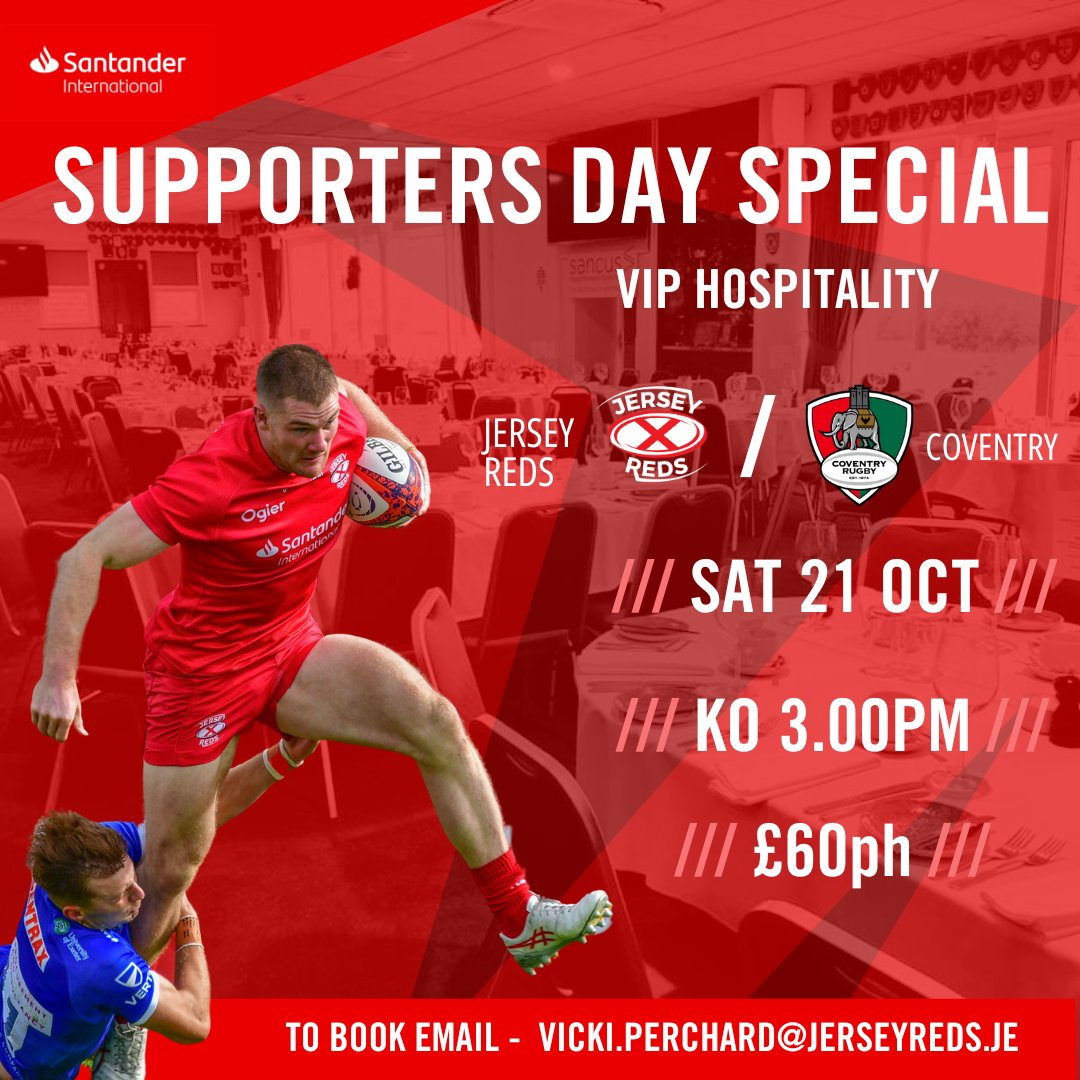 🌟Supporters Day Special🌟 We are thrilled to offer our VIP hospitality experience at a significantly reduced price of just £60 per person (or £45 for verified season ticket holders) so why not gather your friends and family and make it a day to remember!