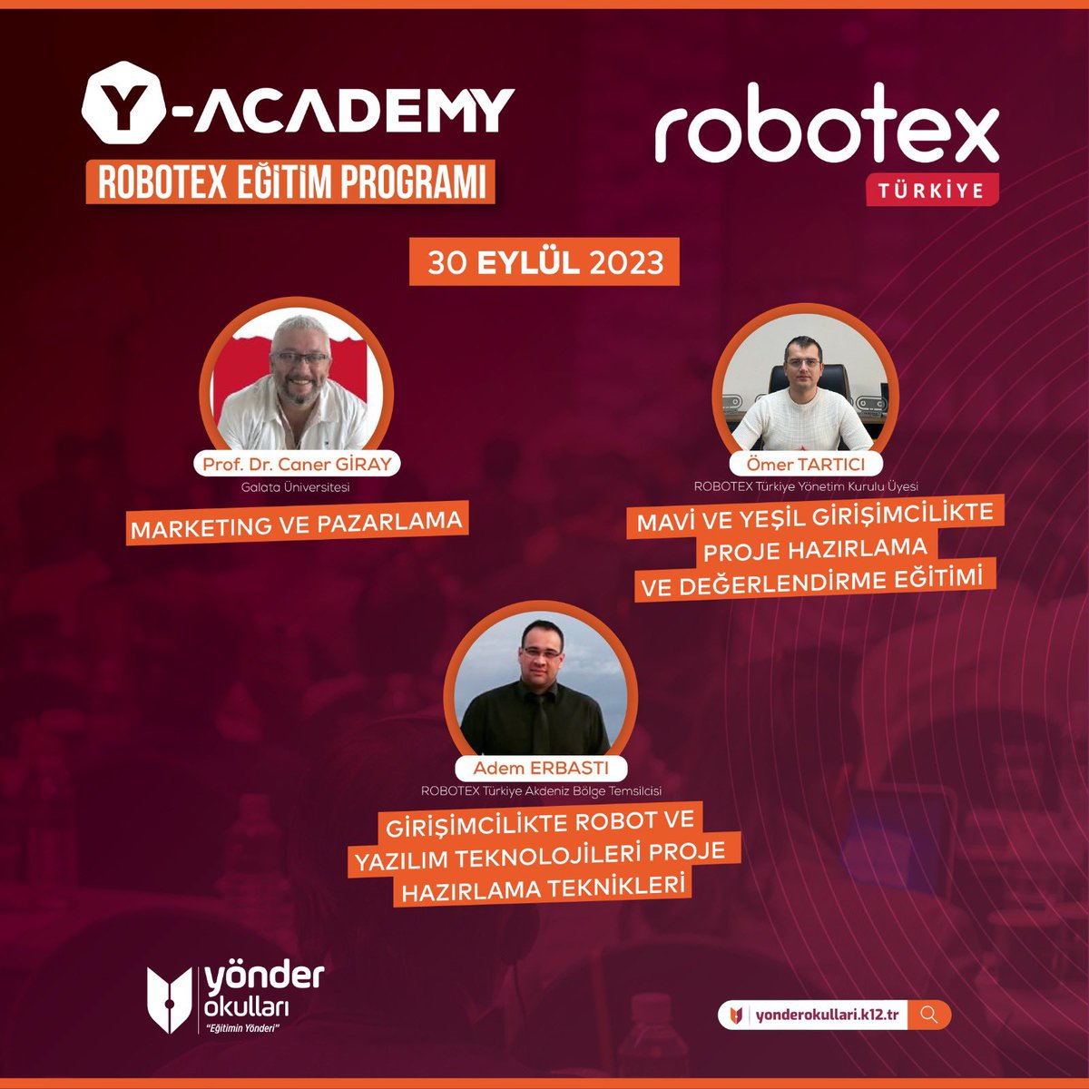 yonderokullari's tweet image. Y-Academy Programı kapsamında, Türkiye’deki tüm yönderlerimize Robotex Türkiye ile yüz yüze eğitim programımız başlıyor!

#YönderOkulları #EğitiminYönderi #YAcademy #Robotex