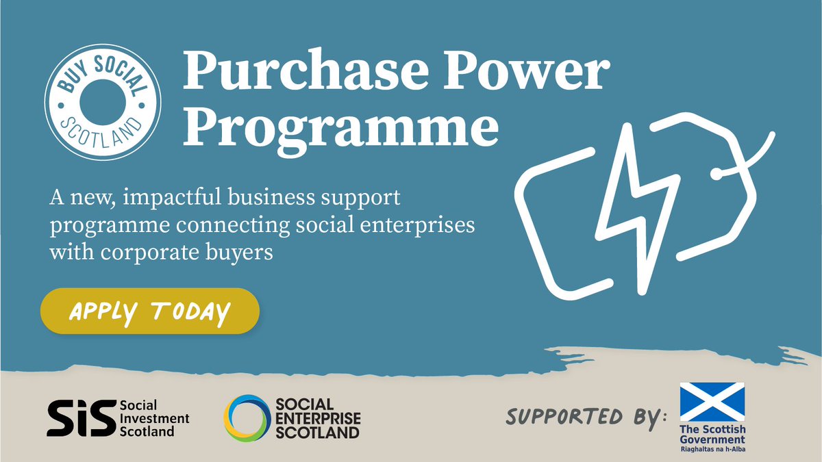 SocEntScot's tweet photo. We are delighted to launch our new Purchase Power programme in collaboration with @socinvestscot!
#PurchasePower is an opportunity for #SocEnts to connect with a number of corporates who are looking to work with impact-led organisations. Find out more ➡️ https://t.co/dcID6YFD2B https://t.co/zhHEp79yOC