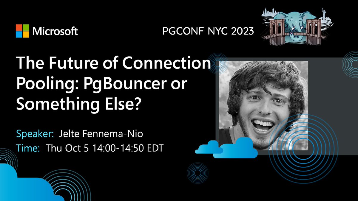 I'm presenting about the state of Postgres connection pooling at PGConf NYC next week. Recordings should become available at some point, if you're unable to join it live. Personally one of the best things about going here is finally meeting some of my US based colleagues IRL.
