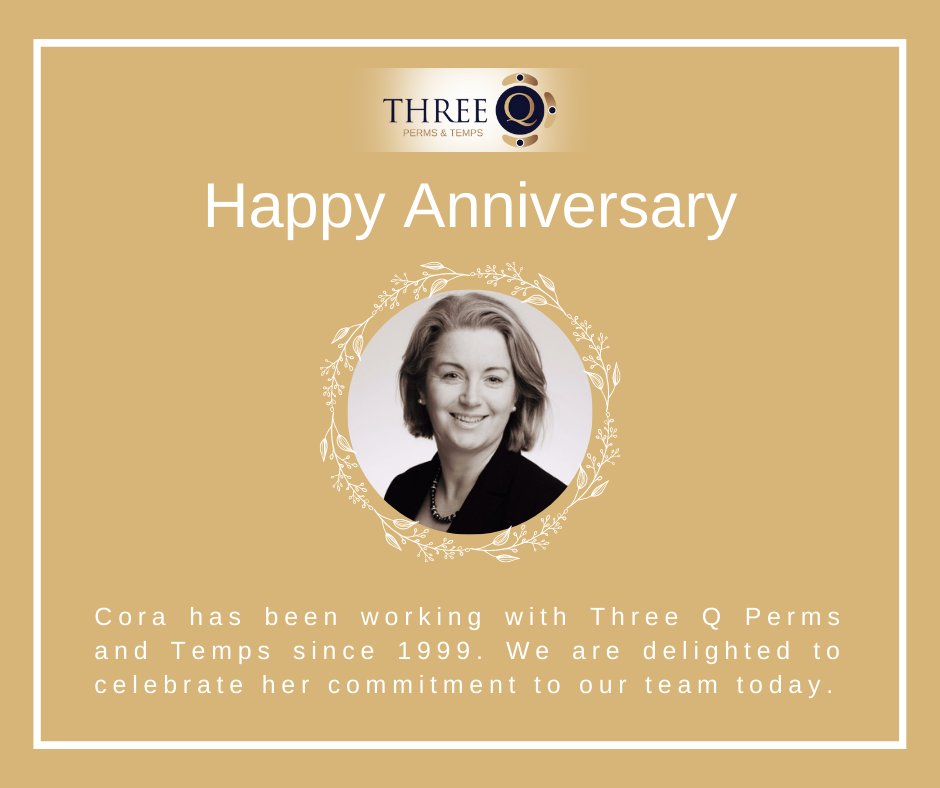 3QRecruitment's tweet photo. Managing Director Cora Barnes has been part of the @ThreeQ Perms and Temps team since 1999. 
Cora is as committed to delivering the #GoldStandard today as she was when the recruitment company was first formed. 
#TeamAnniversary #PartofourTeam #GoldStandard #Quality #Recruitment https://t.co/HfgxcxLSkg