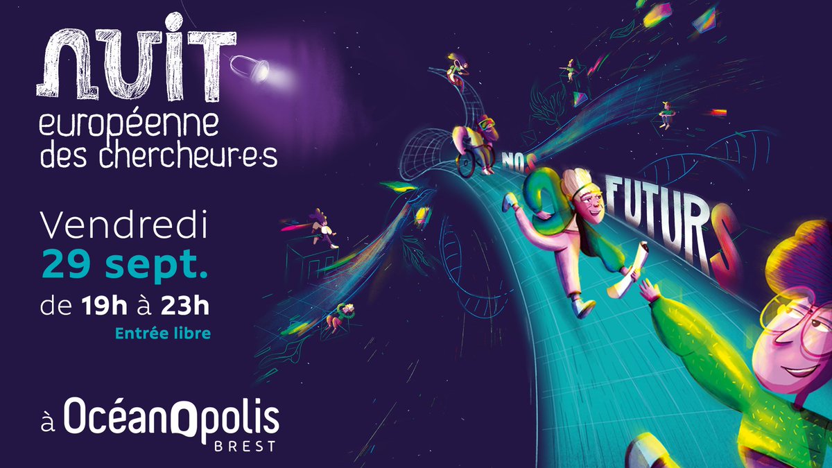 Les chercheur·e·s de l'UBO vous donnent rendez-vous pour la <a href="/NuitChercheurs/">Nuit Européenne des Chercheurs</a> à <a href="/Oceanopolis_/">Océanopolis Brest</a> le vendredi 29 septembre... 2123 !

Venez rencontrer des scientifiques passionné·e·s sur les 15 stations avec les scientifiques de l'UBO pour découvrir la recherche du futur 👨‍🔬👩‍🔬