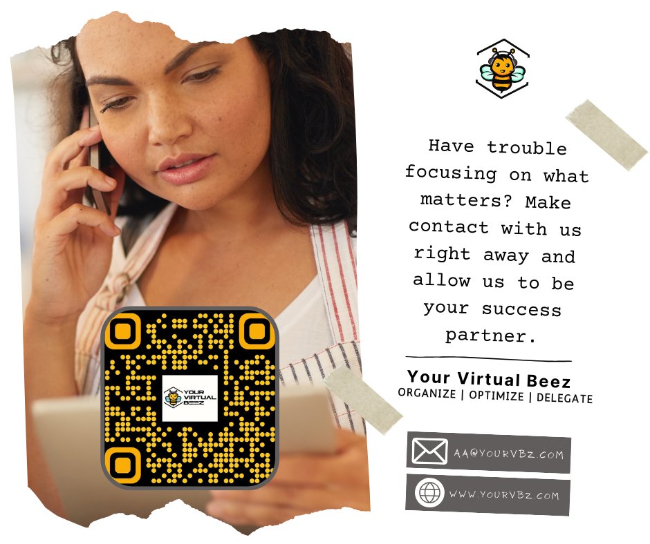 yourvirtualbeez's tweet image. Too many tabs open in life? Let us help you hit 'refresh' and focus on your goals! 💡🔄

Need Virtual Assistant/s? Click here: rb.gy/n348k

#yvb #workfromhome #va #vas #businessconsultant #businessplanning #businessconsultancy #remotestaffing #businessproductivity