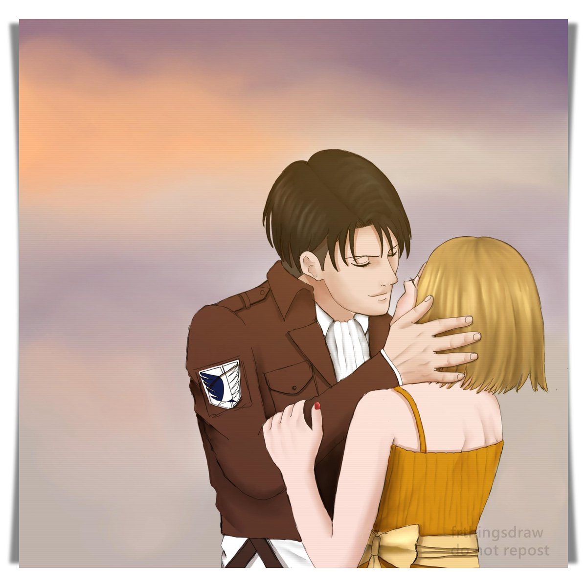 that amber color is like the brightest star in my sky. 
and it's you, petra. 
#leviackerman #petraral 
#rivetra #リヴァペト