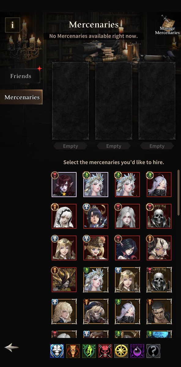 HOL_Eclipse's tweet photo. Heirs! How much do you know about Mercenary?😁
✨Request from your friends or Guild members
✨Hire 3 Mercenaries at once
✨Each employed for up to 1 week
✨Gain 10-50 Friend Points per week
✨Deploy in Abaddon, Faction Tower, and World Stage!
#HOL_Eclipse #CMTips https://t.co/xLwuBWQb4H