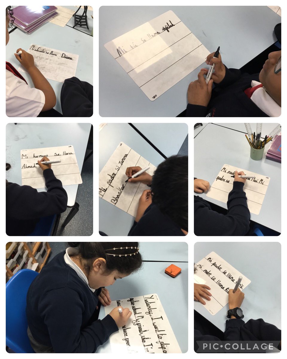 C4Pleasant's tweet photo. 🇪🇸 We have been working really hard in Spanish this morning. We have been learning how to speak and write in Spanish all about our family members. Fantastic work 🇪🇸 @MFLPleasantSt @ComputingPSt https://t.co/0pMQvOvg7f