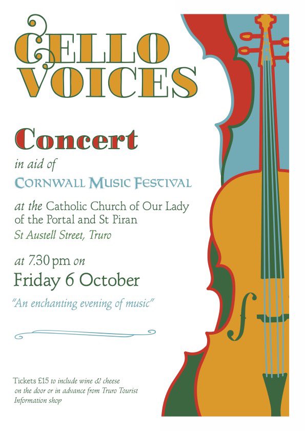 CornwallFest's tweet image. A delightful concert featuring 6 cellos and all proceeds towards continuing to run the Cornwall Music Festival. Please support this wonderful evening, bring your friends, spread the word!!