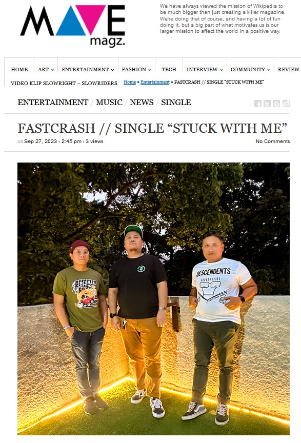 Thank you very much, Mave Magz!

FASTCRASH // SINGLE “STUCK WITH ME” mavemagz.com/fastcrash-sing…