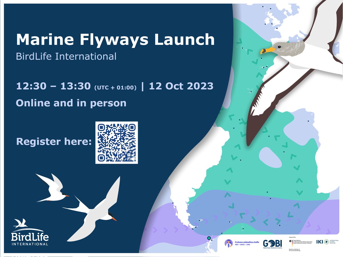 We are excited to launch the Marine Flyways concept this World Migratory Bird Day. 

Join us on the 12th Oct to learn more about how the Marine Flyways concept can assist in the collaborative conservation for seabirds. 

More info and sign-up here: tinyurl.com/bdcs9zbn
