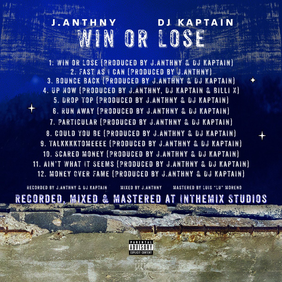 DJKCity's tweet image. J.Anthny &amp;amp; DJ Kaptain - WIN OR LOSE album cover art and tracklisting. 

#albumcover #winorlose #tracklisting 

UP NOW - spotify.link/7sxe5hrNqDb