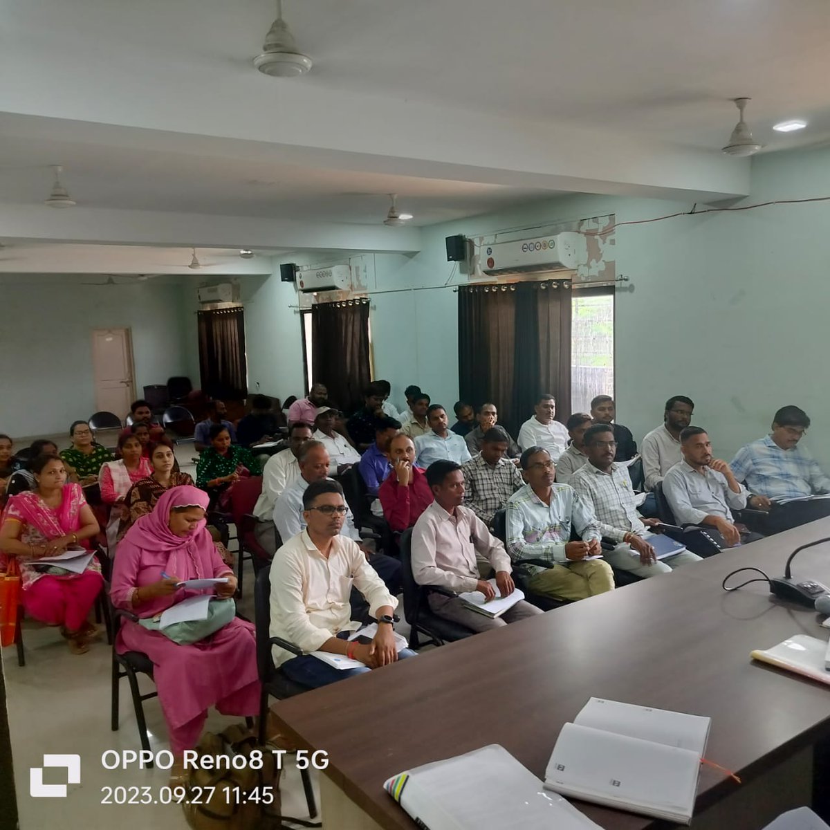 Took meeting of all Talati and Taluka Panchayat staff and directed them about various activities related with upcoming Mahashramdaan programme, Gram Sabha of 2nd October and discussed other matter of development work in our Block.