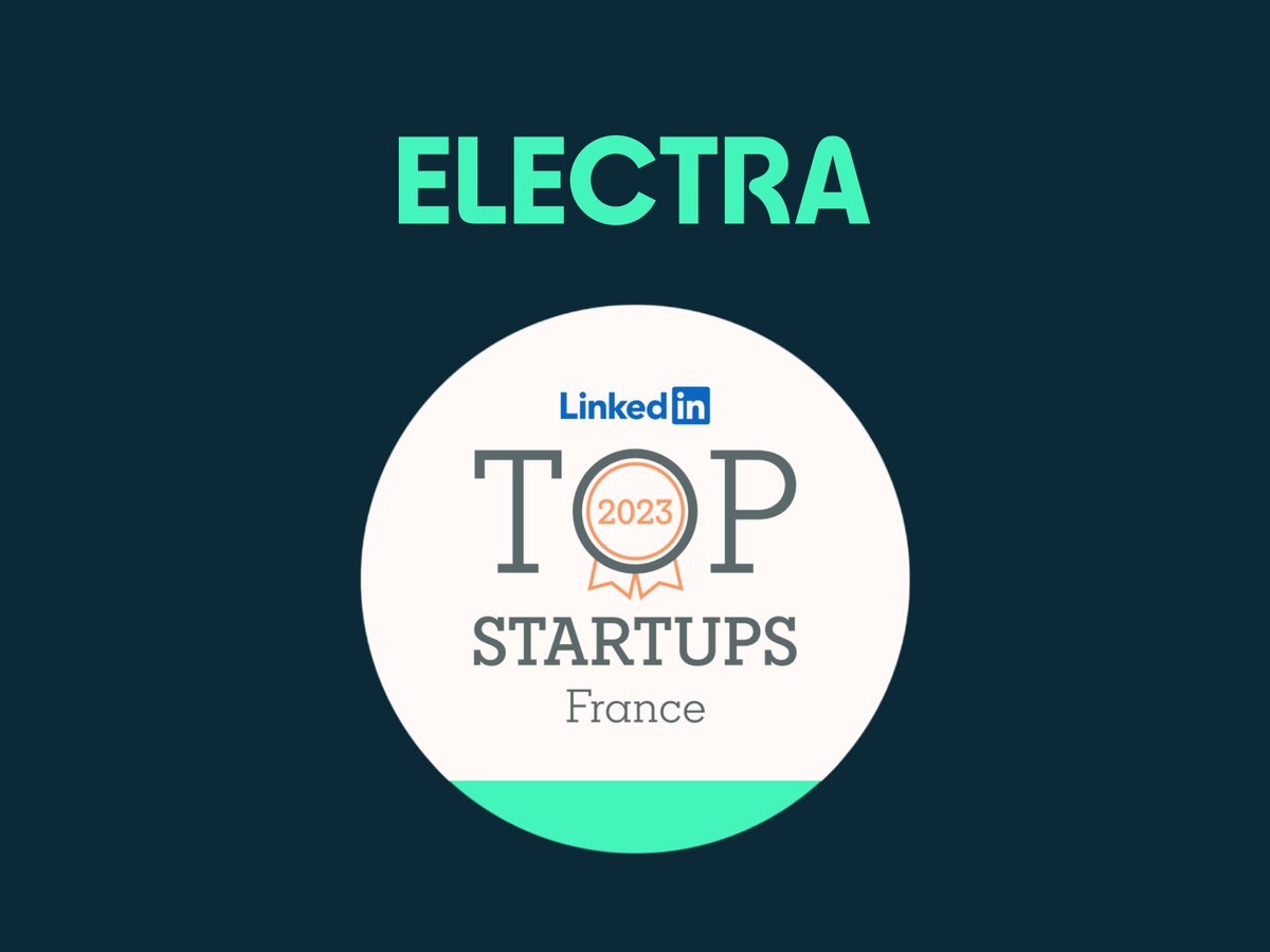 🥇Electra prend la 8e place du classement @LinkedIn Top Startups 2023 en France !! 🤩Fiers de faire partie des 20 pépites françaises en plein essor mises à l’honneur. La suite 👉linkedin.com/posts/electra-…