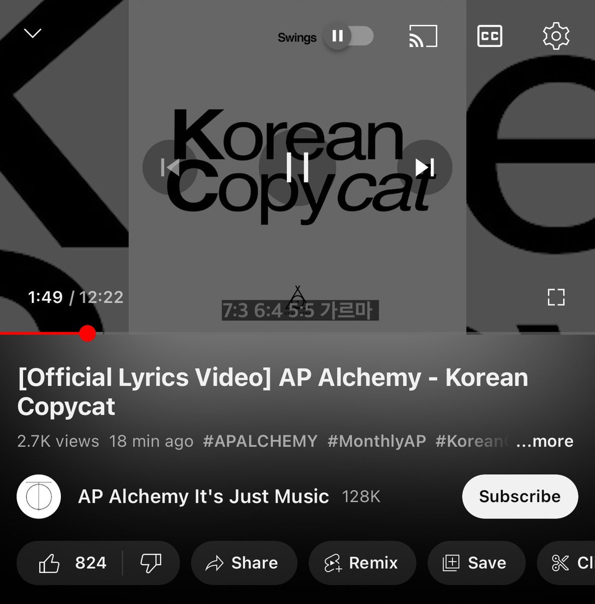 dropthekhhtea's tweet photo. Swings releases Sik-K diss track ‘Korean Copycat’, which is 12 minutes and 22 seconds long

https://t.co/cKd4mS21V8 https://t.co/GiePlBBX27