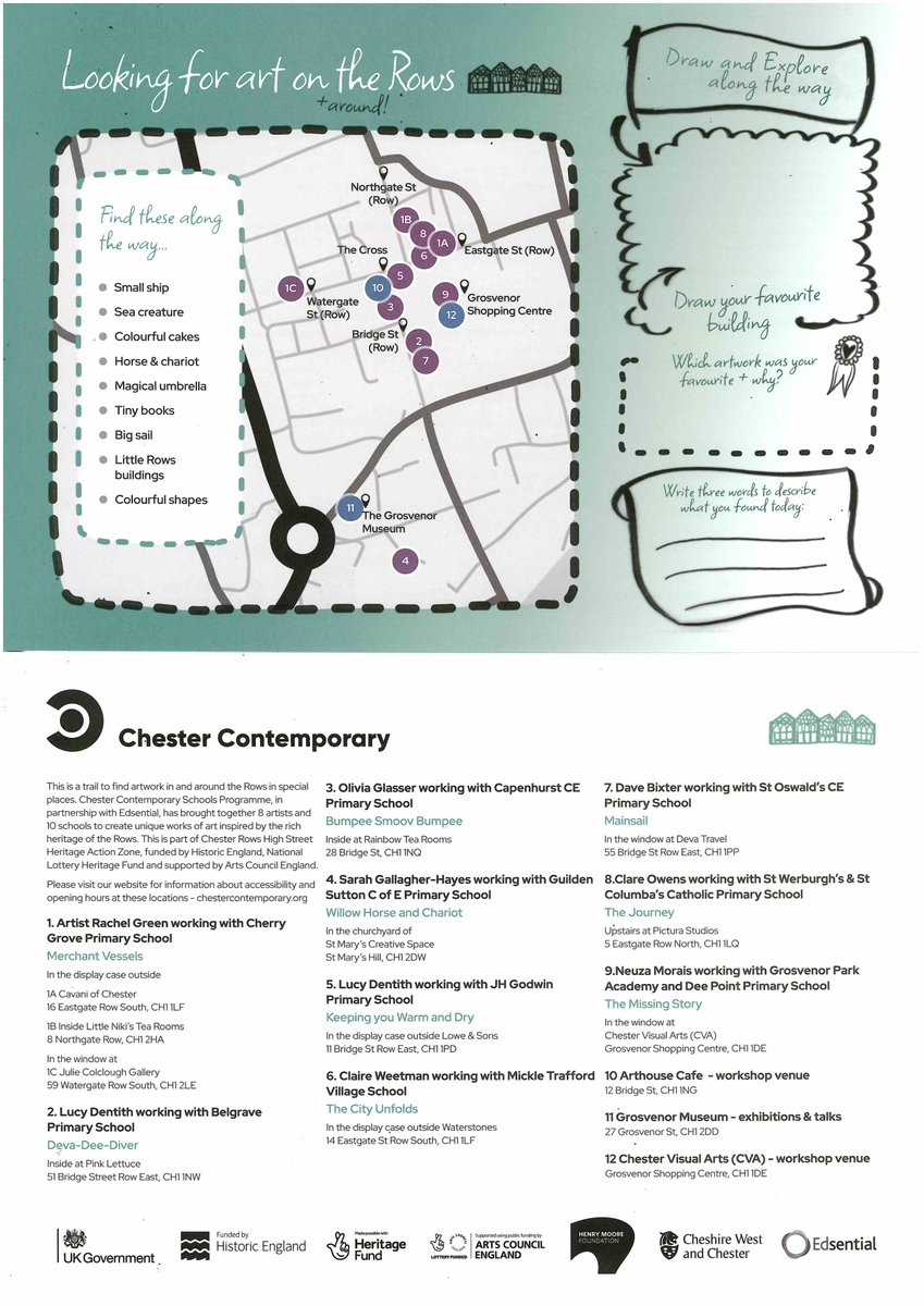 StWerbs's tweet photo. Art on the Rows: The beautiful artwork produced by Mr McCallum’s class with a visiting artist last summer is now on display at Pictura Studios on Eastgate Row.  @Picturastudios #chester @ChesterContemp @EducationShrew @hooleandnewton https://t.co/IbkVynafHa