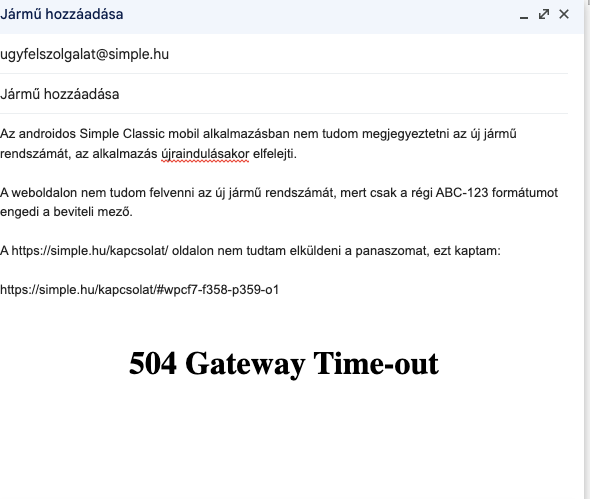 Csak ennyi a problémám