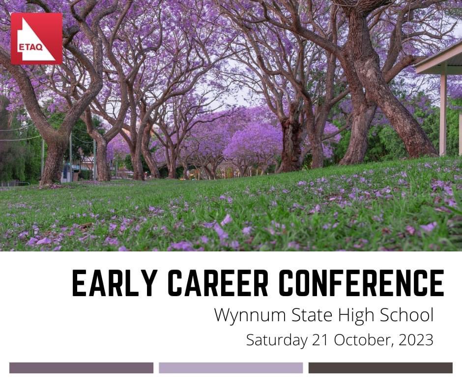 If you’re a #preserviceteacher, #beginningteacher, #earlycareerteacher or you’re new to teaching subject #English, join us for a wonderful morning of workshops and networking. 

For more information and to register, check out our website: etaq.org.au/event/event/de…
