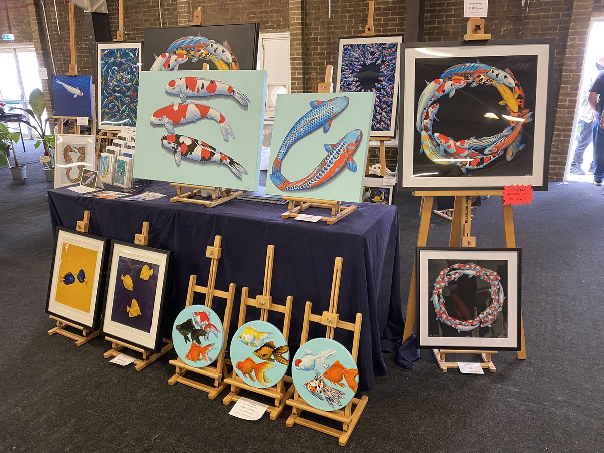 keithsiddleart's tweet photo. Thank you to everyone who visited my stand at the All England Koi Show last weekend. Also a huge WELL DONE & THANK YOU to all the organisers and volunteers there. #koi #koishow #koifish #koijapan #fishythings #langtongreen #tunbridgewells https://t.co/DxjVIOFtNw