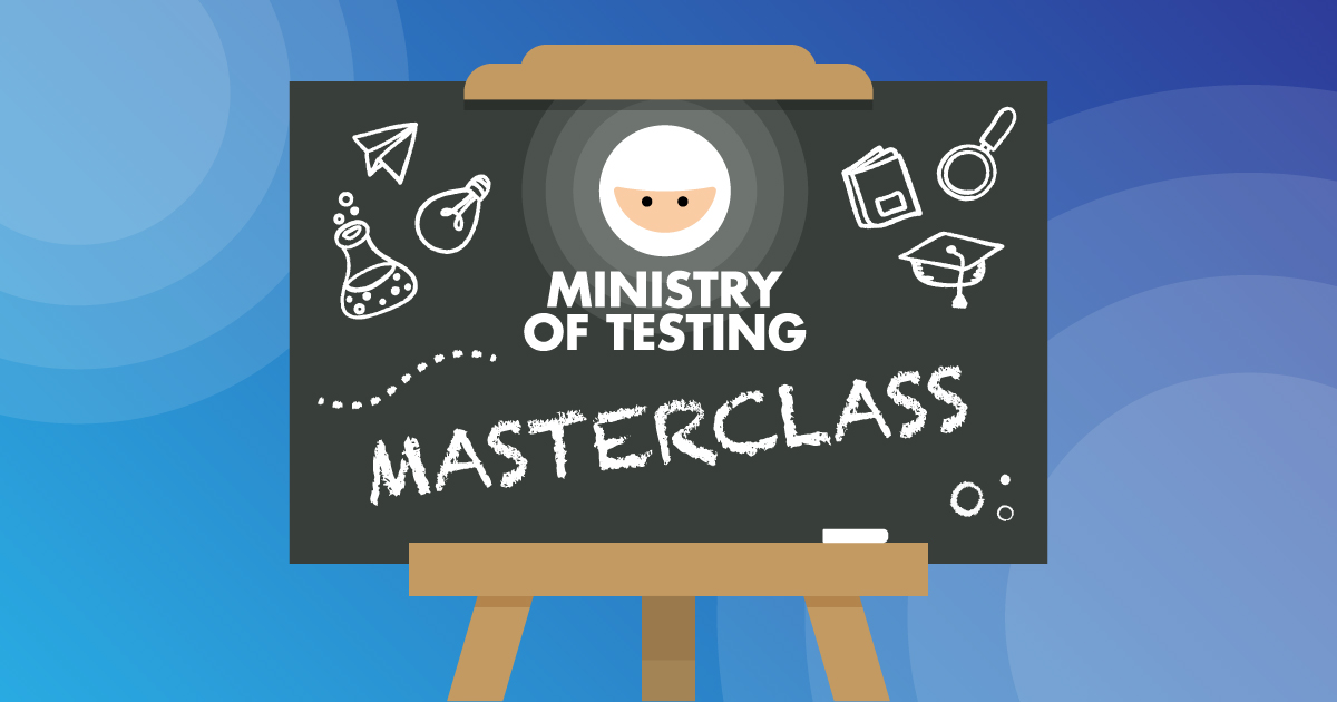 Tonight I'm hosting Callum Akehurst-Ryan for a Ministry of Testing Masterclass webinar. It's free and live from 8pm (UK time).

Tonights Masterclass is titled: Selling Testing Into Project Teams: A Guide to Convincing Teams To Test.

ministryoftesting.com/events/selling…