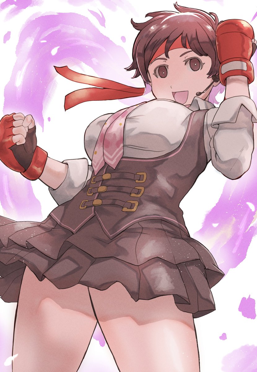 春日野さくら 「#格ゲーキャラ描こうぜ今迄描いたさくらを並べてみたら塗りの変化の軌跡が垣間見えて」|かとらのイラスト