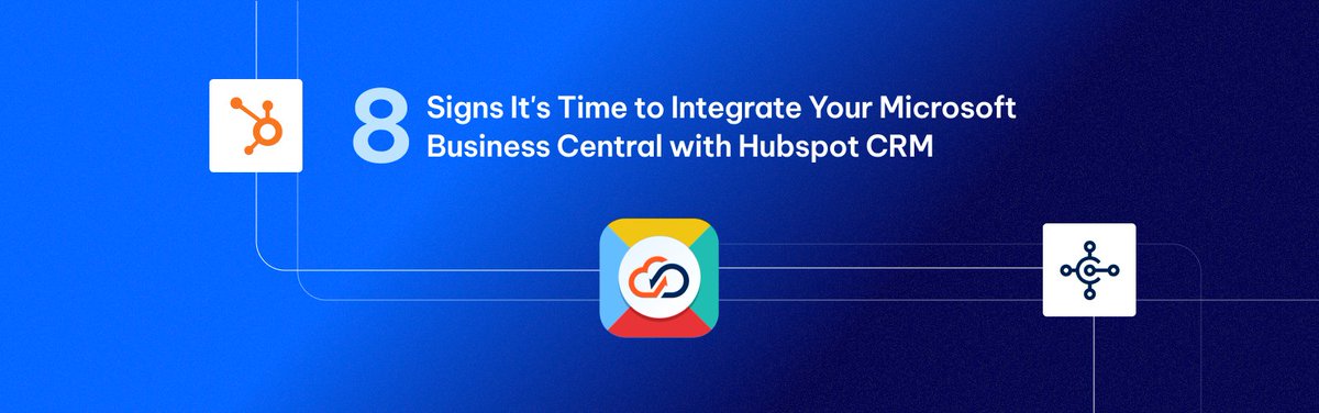 Discover the 8 undeniable signs that scream it's time to integrate your Microsoft Business Central with HubSpot CRM. Don't miss out on the synergy! Read our latest blog and stay ahead of the game. 

hubs.li/Q0235qP60 

#Integration #BusinessCentral #HubSpotCRM #Cloudifyaps