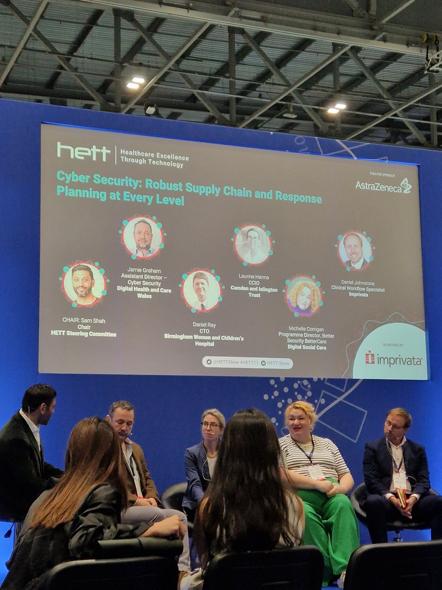 A really insightful panel discussion today at the <a href="/HETTShow/">HETT Show</a> #hettshow2023 featuring our very own CCIO <a href="/lauriehanna2010/">Laurie Hanna</a> @CI_NHS