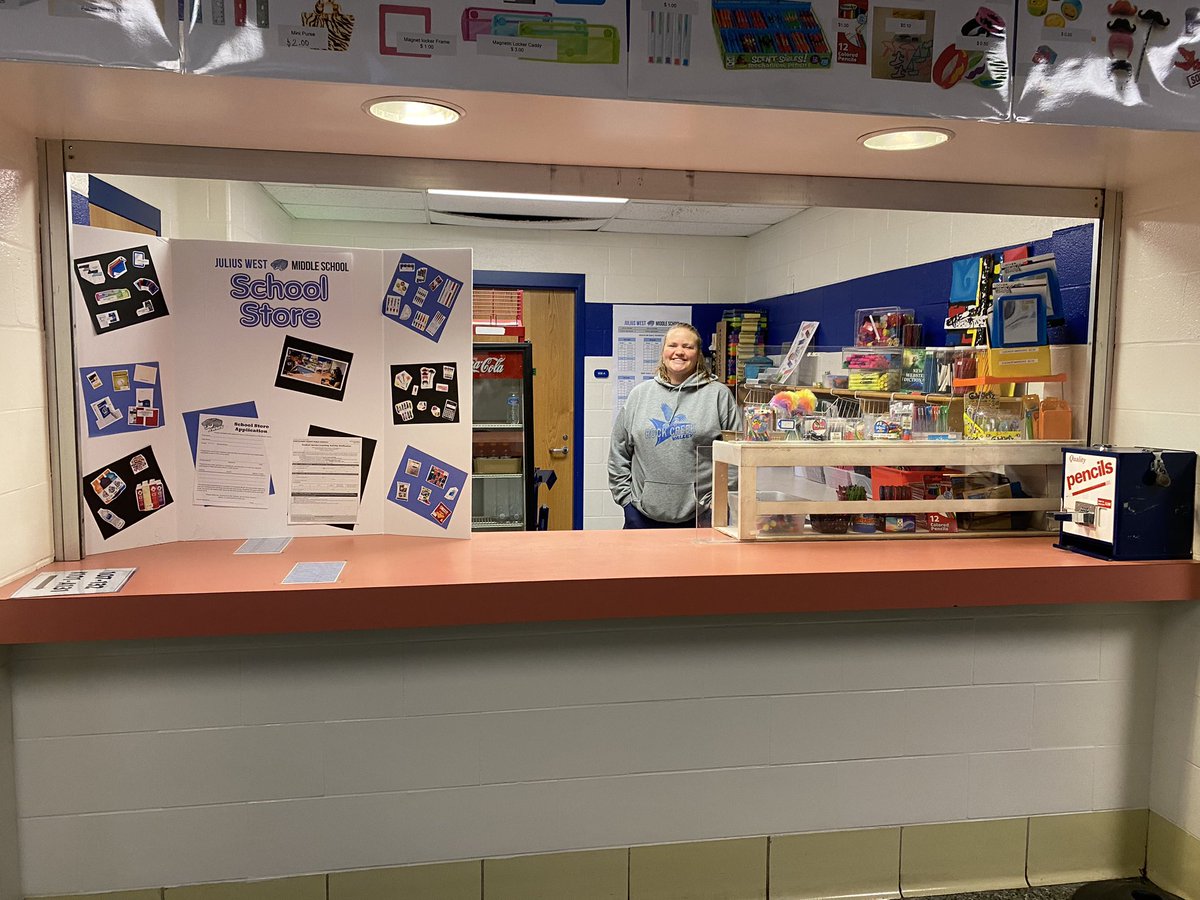 The school store opens next week!!