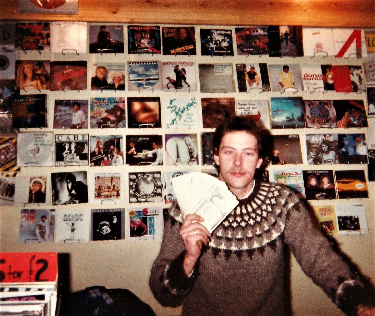 A few pics of me working in #GoodVibrations Records, Gt Victoria St, #Belfast in the early 80s. Who remembers it? #RecordStore @MickeyUndertone @johnkellytweets @herobelfast @OhYeahCentre @acrosstheline @stu_bailie I remember all of ye coming in lol.