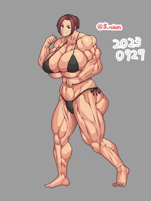 ポートレボディビル模写。進撃女子に着せたいぜマイクロビキニ。 