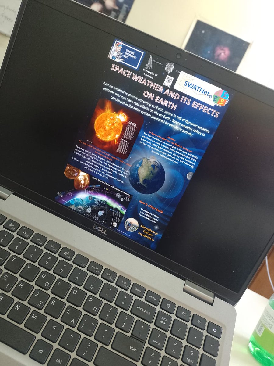 KoyaShifana's tweet image. Preparations are on fire; this is my first #EuropeanResearchersNight #MSCA event. Representing #SWATNetProject in Athens, Greece @rengreece . 🇬🇷 On the final lap of my poster preparation on #spaceweather and it&apos;s effects!
@SWATNetProject @Indus_SolPhy