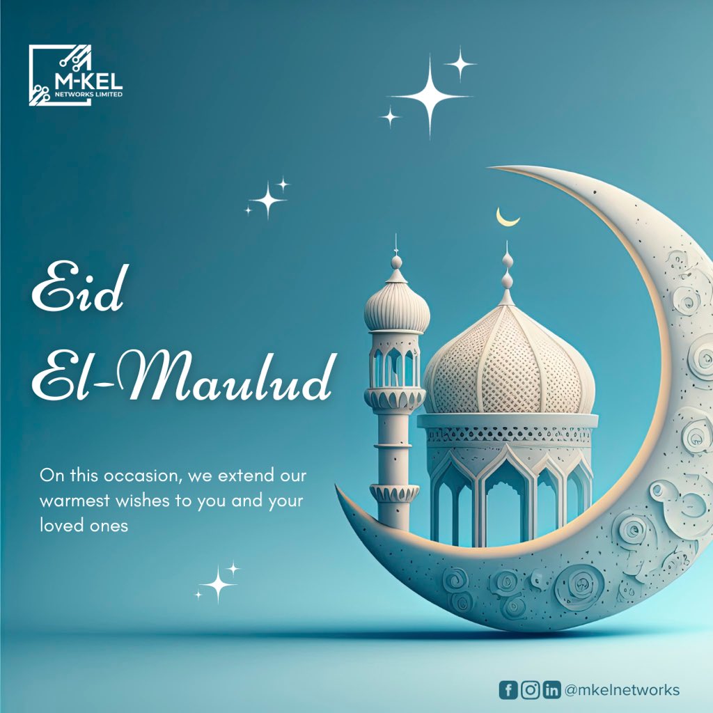 mkelnetworks's tweet photo. Eid El Maulud is a time for reflection, gratitude, and celebration. On this auspicious occasion, we at Mkel Networks extend our heartfelt greetings to you and your loved ones. May this special day bring joy, peace, and prosperity into your lives.
#eidelmaulud #eid #love #peace https://t.co/JLOzP1qjD3