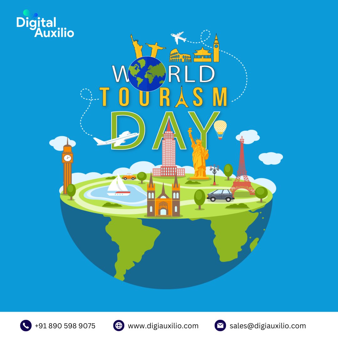 🌍✈️ Happy World Tourism Day! 🌍✈️

Today, we celebrate the beauty of our diverse planet and the joy of exploration. 🌏✨

#TravelTheWorld 🌎🗺️ #JourneyOfALifetime 🌄❤️ #TourismForAll 🤗🌎 #WorldTourismDay🌎 #BeautifulDestinations⭐️ #ExploreMore #digiauxilio #DigitalAuxilio