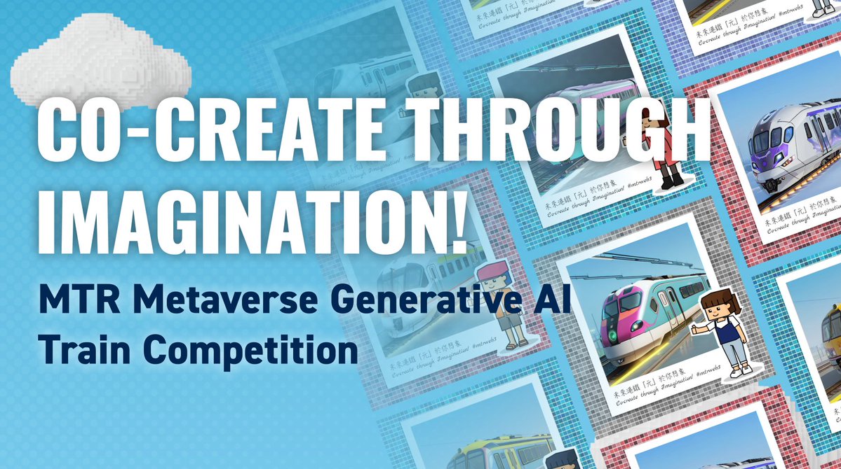 CollectivCrafts's tweet photo. Act quickly!🚀Join the MTR Metaverse Generative AI Train Competition by Sep 30, where AI fuels your creativity to design futuristic trains. Exciting prizes, including a PS5 for the champion, await! Don't miss out, visit https://t.co/N3iUaEQs5t! 🚄🏆

#GenerativeAI #MTR #collectiv https://t.co/yJOzJzNfCn