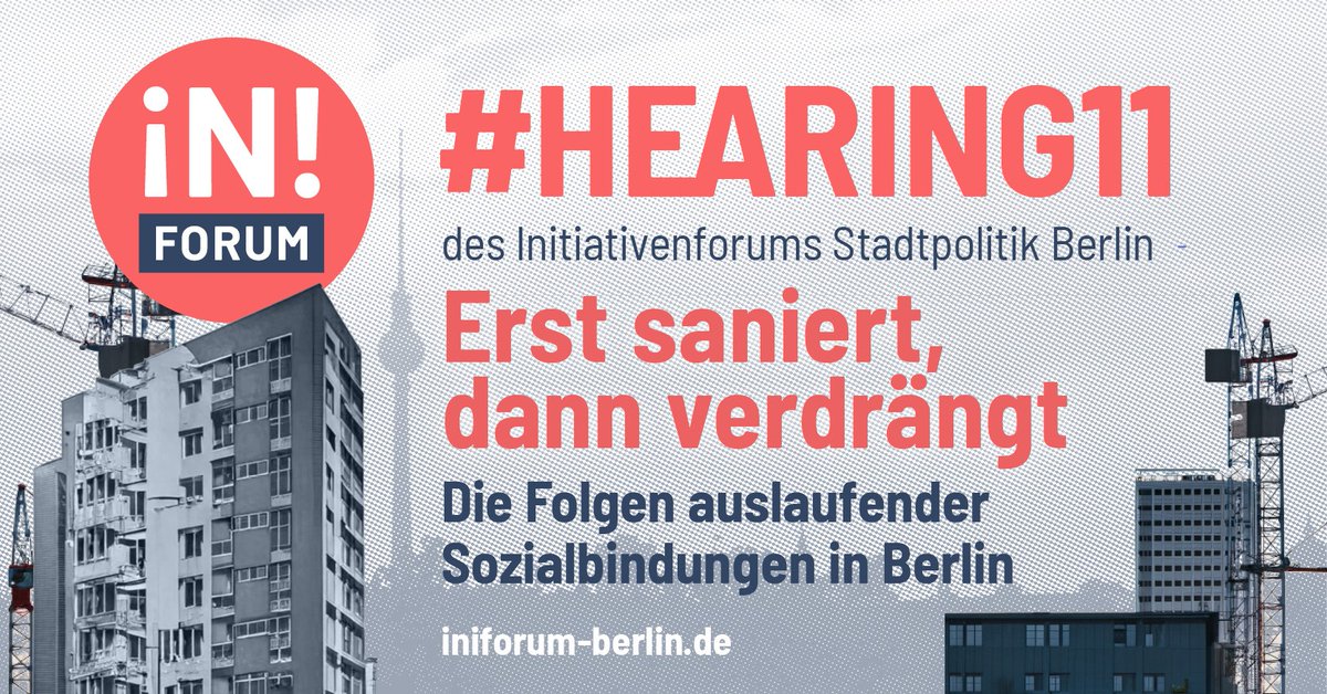 Heute um 18.30 Uhr wird im #Abgeordnetenhaus beim #Hearing11 über die Probleme&amp;Folgen auslaufender #Sozialbindungen diskutiert - für alle, die nicht live dabei sein können, gibt es mit Unterstützung von <a href="/ALEX_berlin_de/">ALEX Berlin</a> einen Live-Stream: alex-berlin.de/alextv_event_2