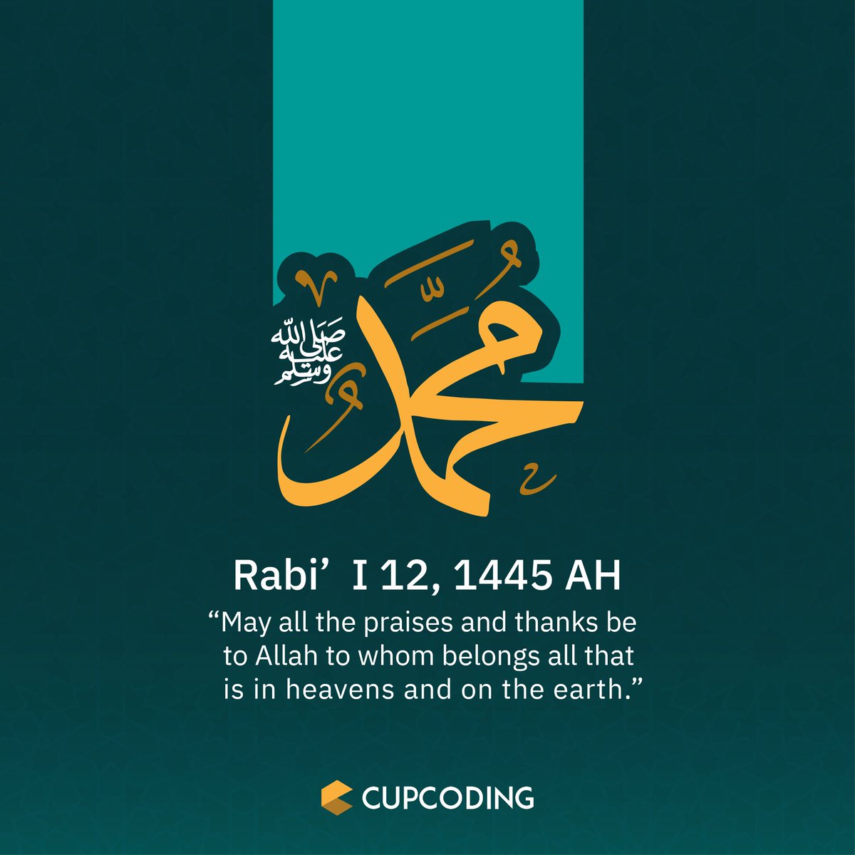 CupCoding's tweet photo. Family of Cupcoding company wishes you a happy #MaulidNabi day 🤍

#CupCoding 💻
#CodeWhileCoffeeIsHot ☕
#Occasion #Celebration #BusinessOwners #Marketing #IT #UAE #Dubai
#المولود_النبوى_الشريف https://t.co/s1wTdVNadW