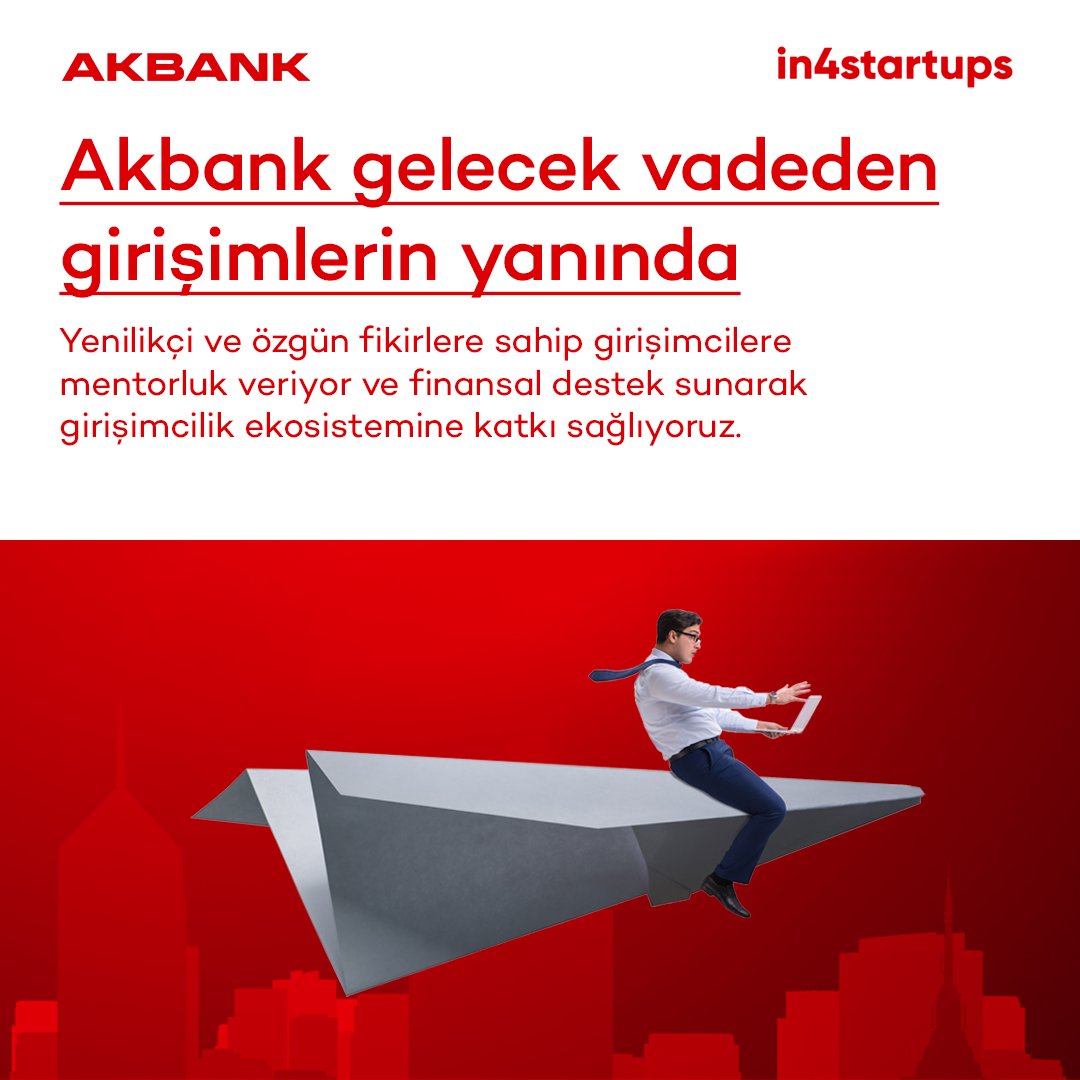 Akbank ana sponsorluğunda <a href="/in4startups/">in4startups</a> tarafından düzenlenen "Gelecek Vadeden Girişimler" yarışması başlıyor! 📢

Sen de yenilikçi ve özgün bir girişim fikrine sahipsen, mentorluk ve finansal desteğe ihtiyaç duyuyorsan hemen yarışmaya başvur, geleceğin girişimcileri arasında