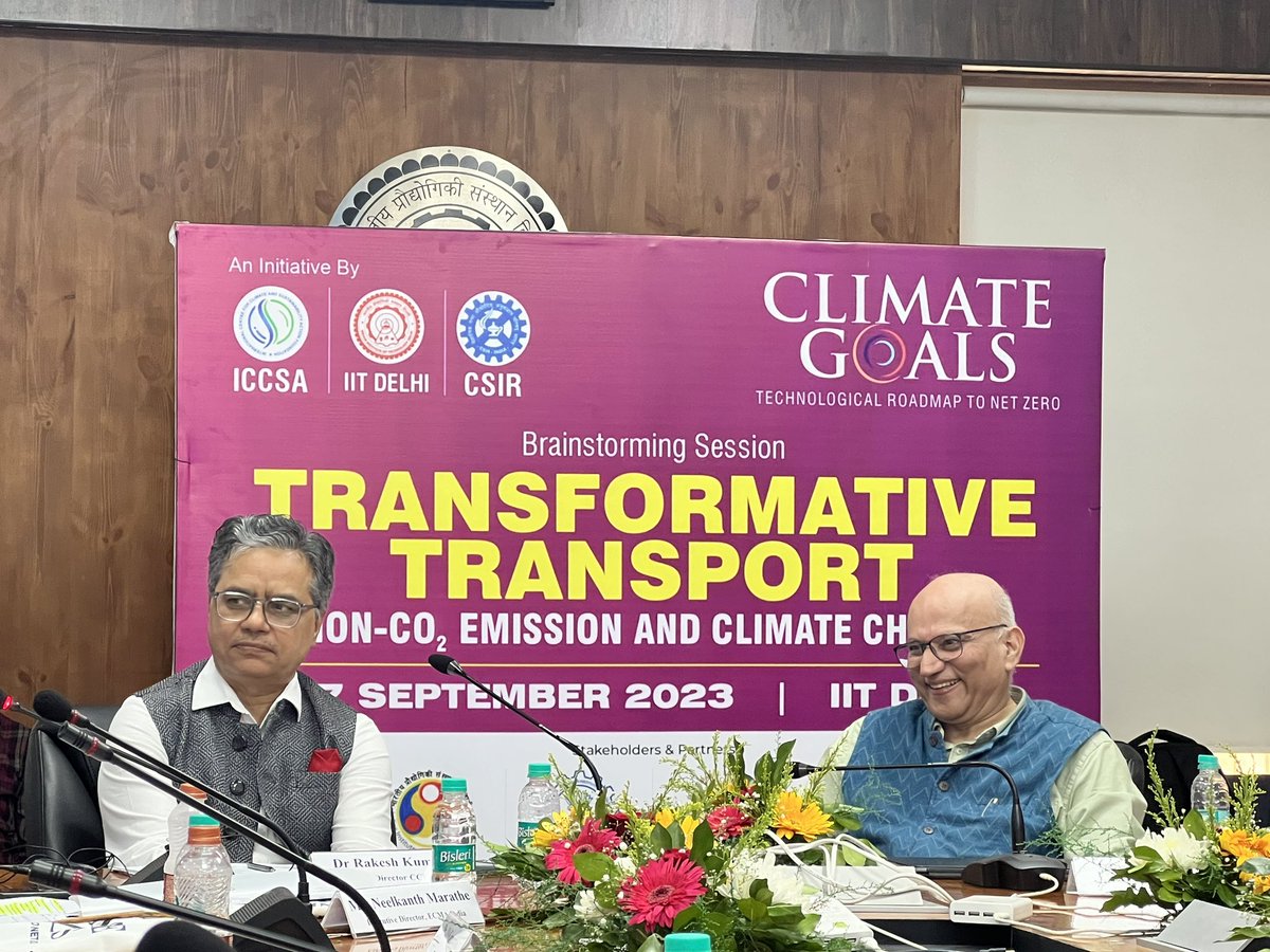 IccsaFoundation's tweet photo. During the panel discussion on #TransformativeTransport hosted by ICCSA Foundation @iccsaf with @CSIR_IND @iitdelhi , Mr N. Marathe, Executive Director, #ECMA spoke about the technological solutions for Non-CO2 emissions control from transport sector.
#ClimateGoals https://t.co/LcqpbqQ93Z