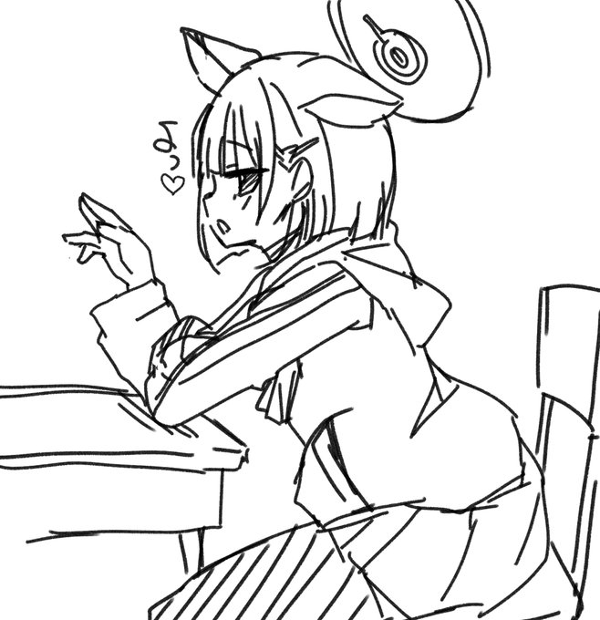 隣の席の杏山カズサさん僕のこと絶対好きだと思う(妄想)
速く描く練習 