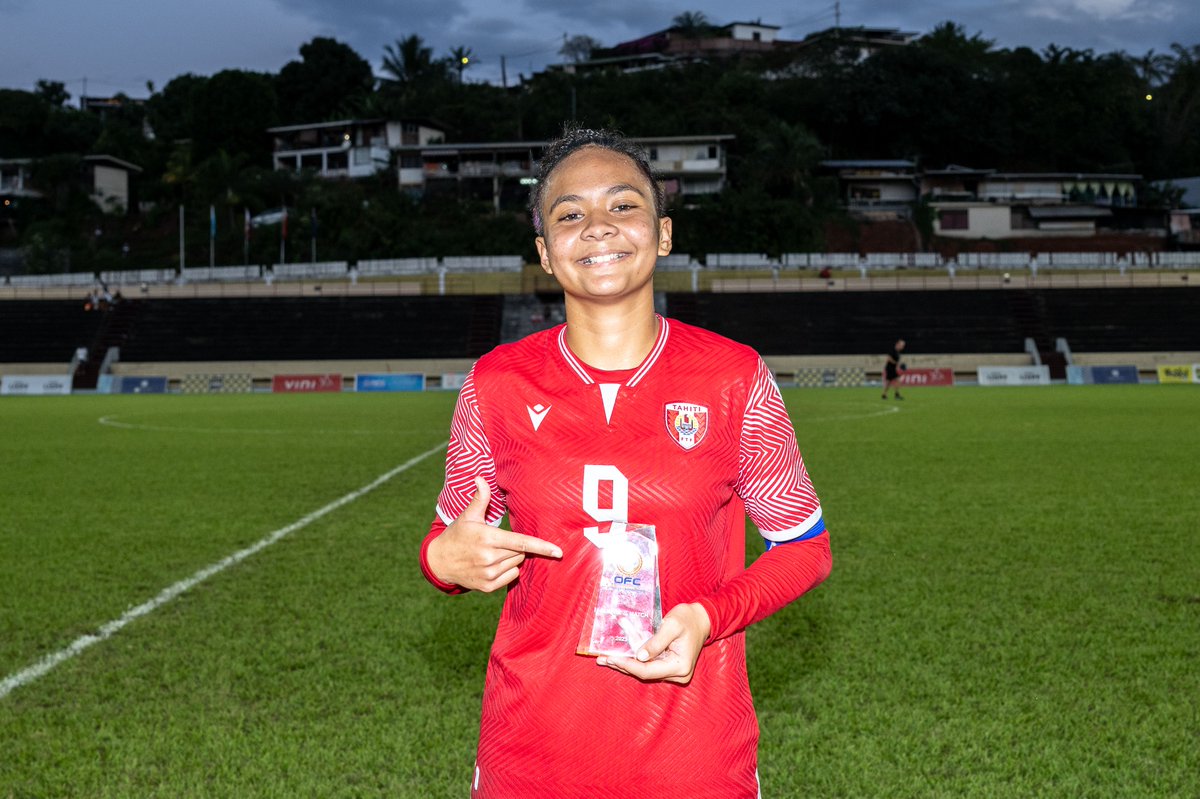OFCfootball's tweet photo. 🥇 Congratulations to Tahiti's Haranui Le Gayic and Fiji's Seruwaia Laulaba on winning Player of the Match honours on the final day of the OFC U-16 Women's Championship 2023 in Tahiti.
🇵🇫🇫🇯⚽
#OW1623 #WEfootball https://t.co/ODAaHiiWkf