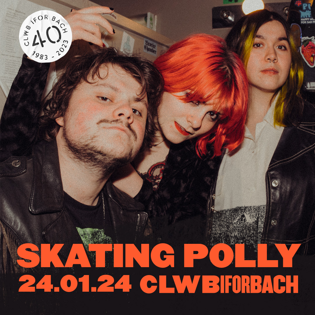 NEW SHOW | SIOE NEWYDD ✨ Very excited to welcome America hailing three piece indie punk outift @skatingpolly back to Clwb next Jan 💥 Tickets on sale now! ticketweb.uk/event/skating-…