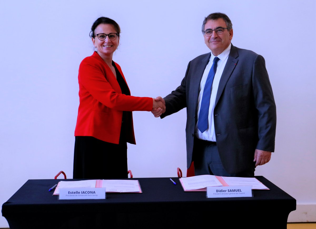 Inserm (@inserm) on Twitter photo #Inserm et <a href="/UnivParisSaclay/">Université Paris-Saclay</a> ont signé hier une convention de #partenariat afin de renforcer leurs collaborations scientifiques. Cette convention décrit une ambition commune : celle de rapprocher la recherche fondamentale, la recherche appliquée et la pratique clinique. #Inserm et <a href="/UnivParisSaclay/">Université Paris-Saclay</a> ont signé hier une convention de #partenariat afin de renforcer leurs collaborations scientifiques. Cette convention décrit une ambition commune : celle de rapprocher la recherche fondamentale, la recherche appliquée et la pratique clinique.