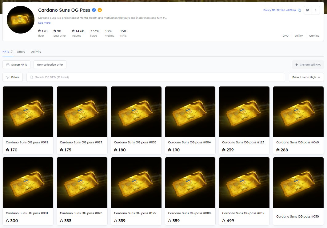 Cardano Suns tweet media