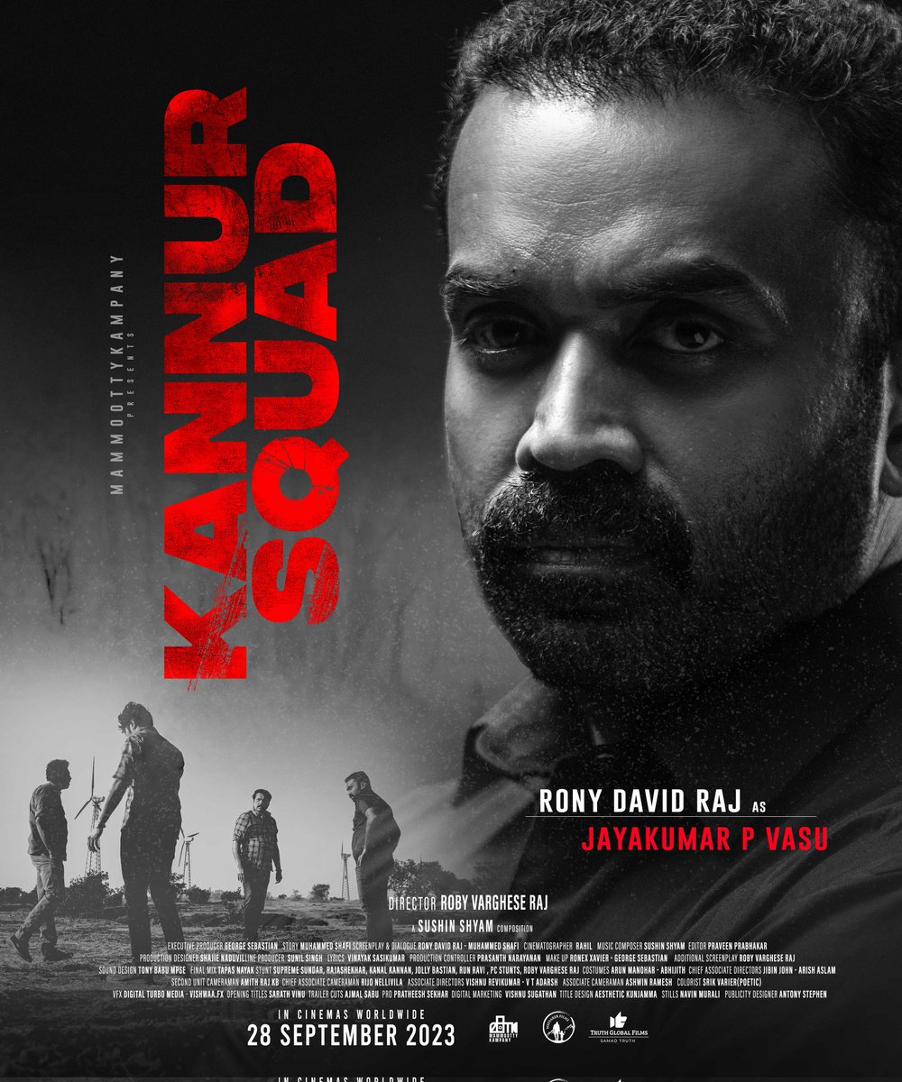 MKampanyOffl's tweet photo. Rony David Raj as Jayakumar P Vasu

#KannurSquad In Cinemas from Tomorrow

#KannurSquadOnSep28 @mammukka @DQsWayfarerFilm @Truthglobalofcl #Mammootty @kannursquad https://t.co/SRSX5nzb9p