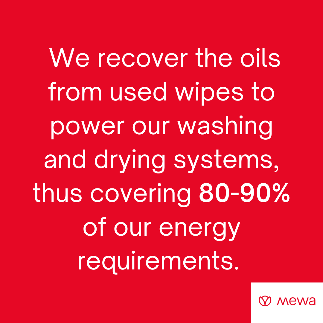 MEWA_EN's tweet photo. Did you know? We recover the oils from used wipes to power our washing and drying systems, thus covering 80-90% of our energy requirements, PLUS we purify wastewater before releasing it to urban sewage treatment plants.

#circulareconomy #recycling #mewa https://t.co/8E0SnY0WRl
