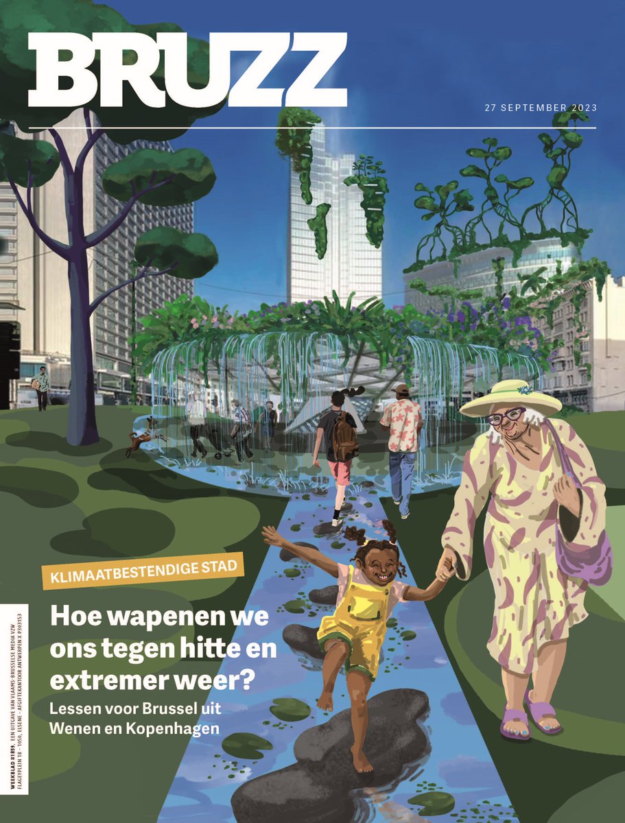Het nieuwe magazine van <a href="/BRUZZbe/">BRUZZ</a> staat volledig in teken van de 'klimaatbestendige stad': hoe kan Brussel zich wapenen tegen de klimaatopwarming? Geen loze vraag. 
☀️
BRUZZ vond inspiratie in het buitenland
* Kopenhagen maakt van parken vijvers
* Wenen zet in op koelruimtes