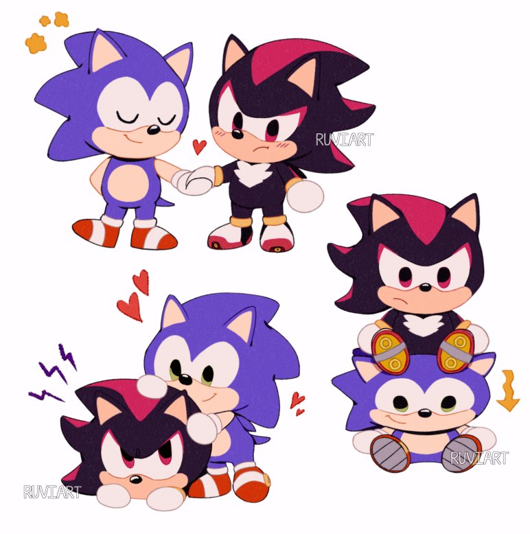 Silly chibi plushies #sonadow