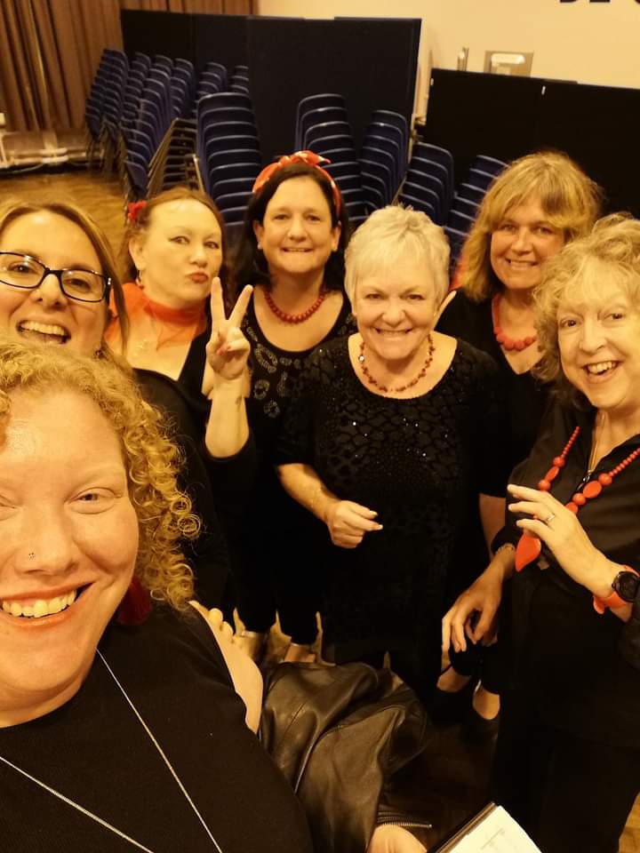 #Showtimechoir #Folkestone us girlies from the back row in the Middle section last night. 
Come and join us all, Tuesday nights from 7.30pm to 9.30pm (£6 p/s), at the Harvey Grammar School. Where we sing Disney, broadways and Theatrical  products/Music with MD Alex.