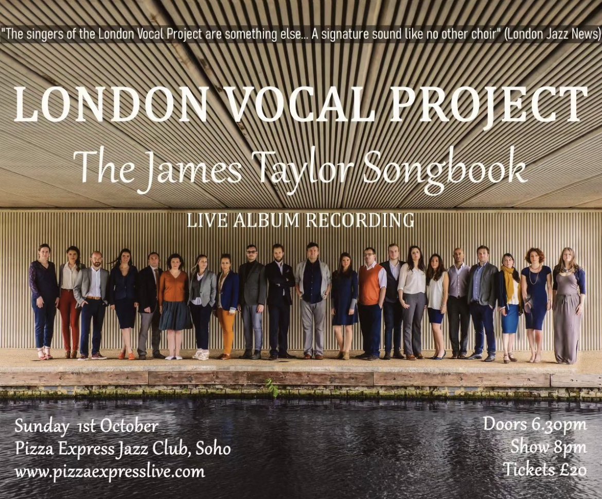AndiHoppy's tweet photo. There are a few tickets left for sunday.  @LVPLondon are recording a live album @pizzajazzclub . The music of James Taylor expertly interpreted by Pete Churchill into accapella arrangements. 

Come and be part of it!

Tickets here - 
https://t.co/JjqAzFSmHR https://t.co/HBqkGw5GbG