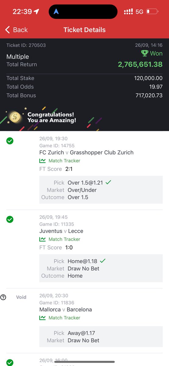CONGRATULATIONS ALL OF US🎉

OVER 2.7 MILLION WON 🏆 💼✅❤️🔥💪

20 ODDS BOOM ✅

Join for more👉🏿 t.me/+JV3H3NuBabw4Z…

<a href="/sportingking365/">Sporting King</a> <a href="/mrbayoa1/">Mr Bayo</a> <a href="/HouseOfAmbers/">Lilian</a> <a href="/officials_dc/">DC | OFFICIALS</a> <a href="/SmoothDeliveryy/">The Oracle</a> @sunnshyn01